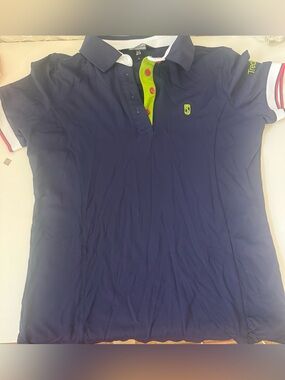 Tredstep Women's Performance Polo Size Large Short Sleeve Navy